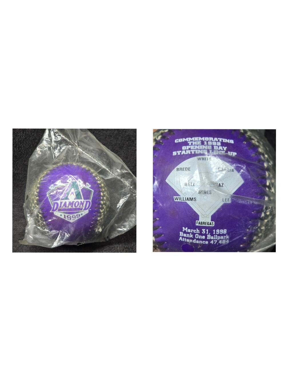 Arizona Diamondbacks Baseball 1999 Starting Line-Up Ball McDonalds MLB Collect